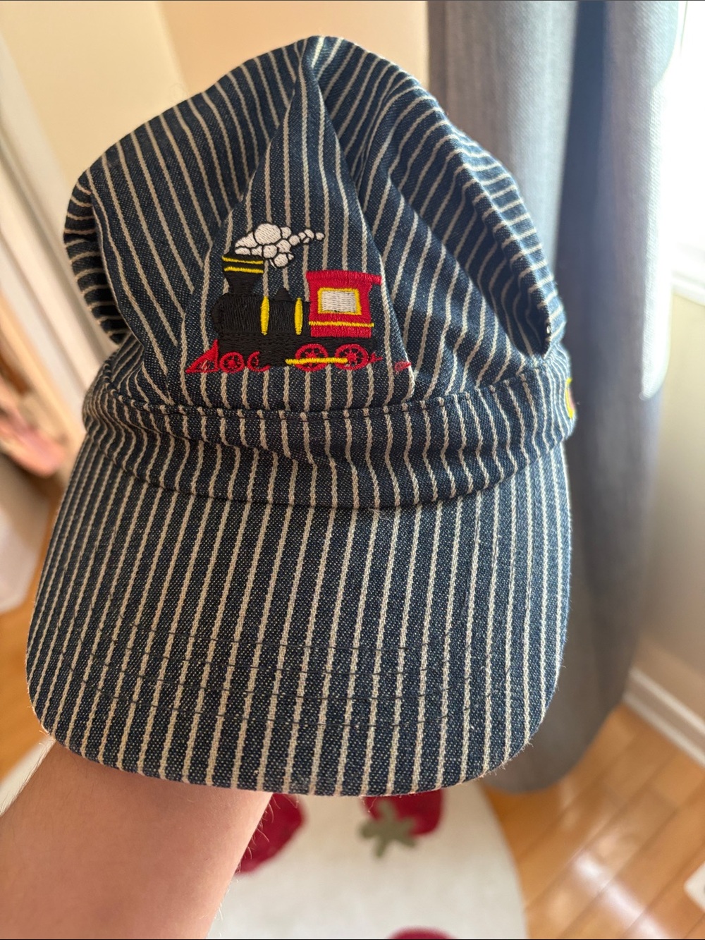 Kids Navy Stripe Train Conductor Cap - Unbranded